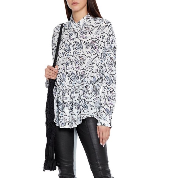 Iro Woman Jacto Printed Crepe Shirt size 2 - Picture 1 of 7